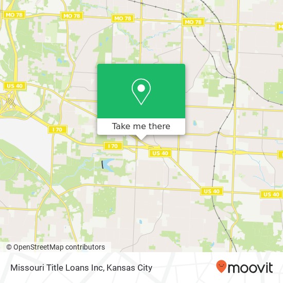 Mapa de Missouri Title Loans Inc