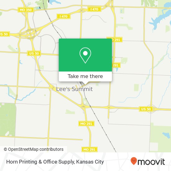 Mapa de Horn Printing & Office Supply