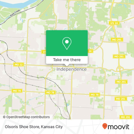 Olson's Shoe Store map