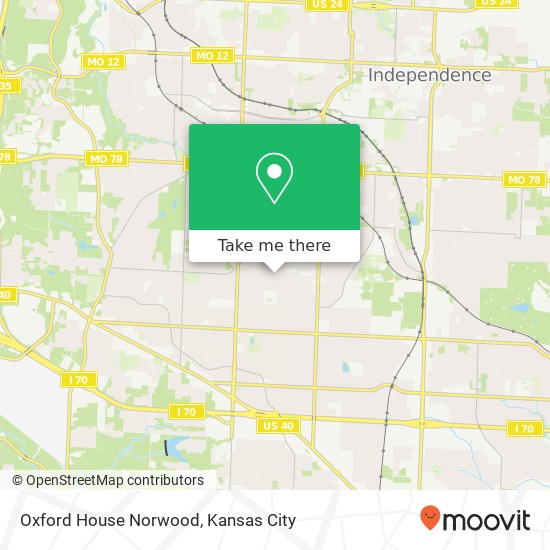 Oxford House Norwood map