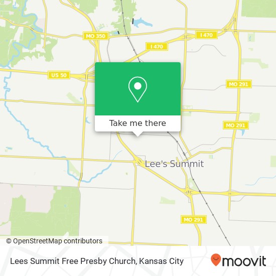 Lees Summit Free Presby Church map