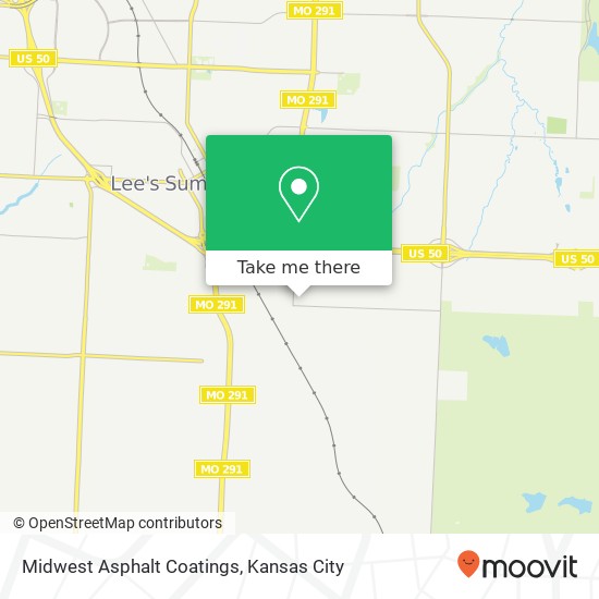 Midwest Asphalt Coatings map