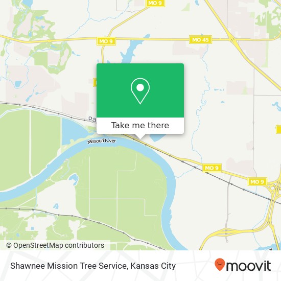 Shawnee Mission Tree Service map