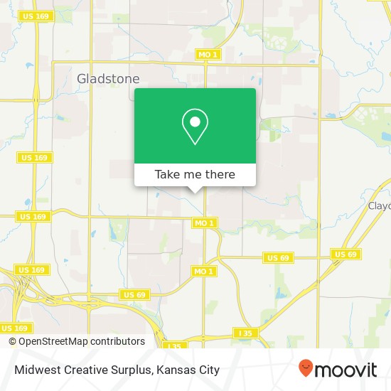 Midwest Creative Surplus map