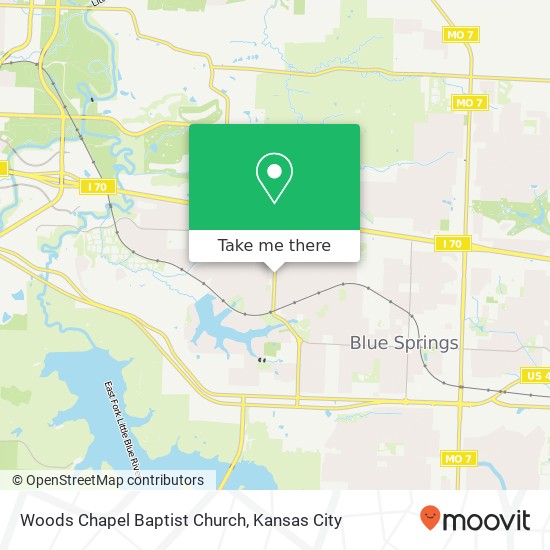 Woods Chapel Baptist Church map