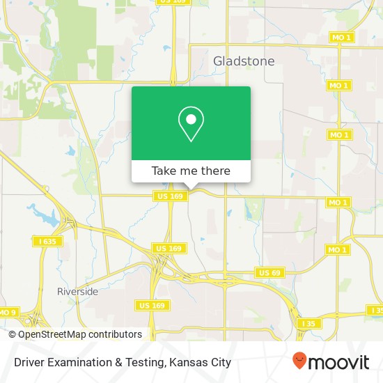 Driver Examination & Testing map