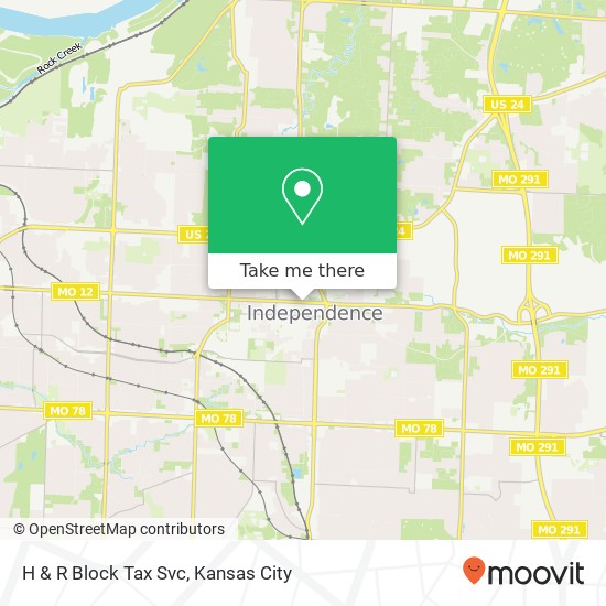 H & R Block Tax Svc map