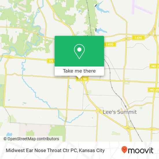 Midwest Ear Nose Throat Ctr PC map