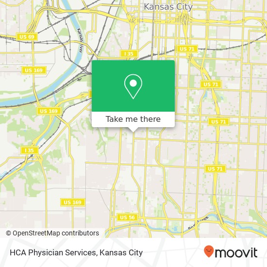 HCA Physician Services map