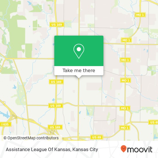 Assistance League Of Kansas map