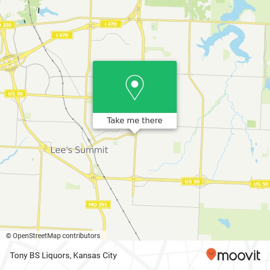 Tony BS Liquors map