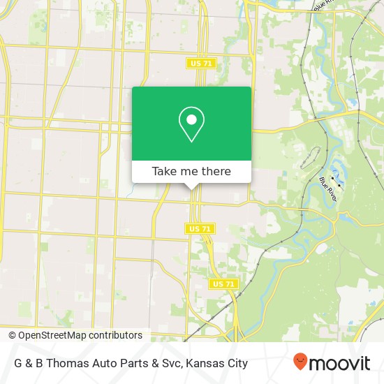 G & B Thomas Auto Parts & Svc map