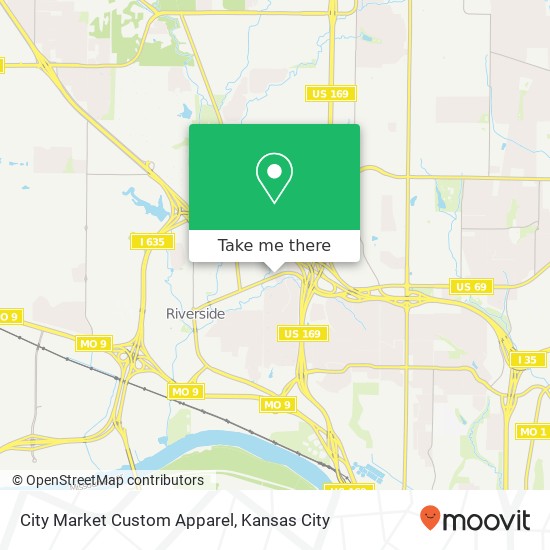 Mapa de City Market Custom Apparel