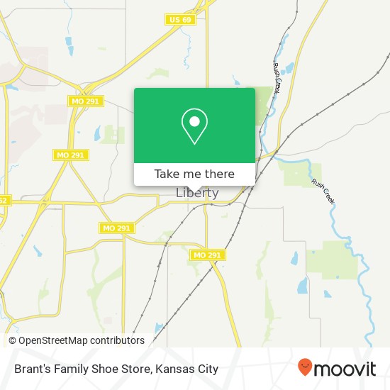 Brant's Family Shoe Store map