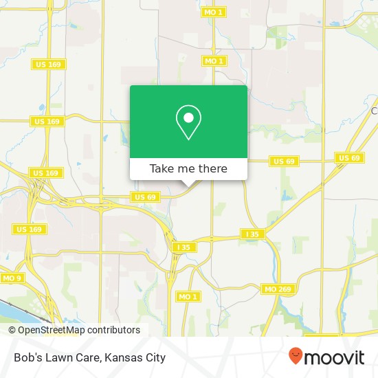 Bob's Lawn Care map