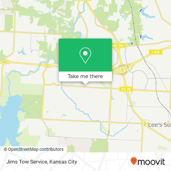 Mapa de Jims Tow Service