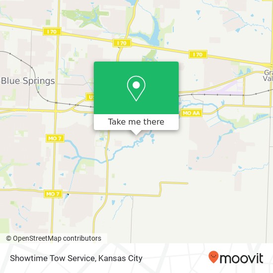 Showtime Tow Service map
