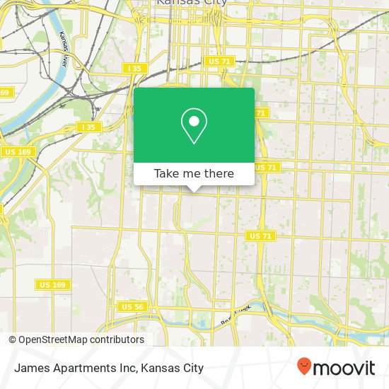 Mapa de James Apartments Inc