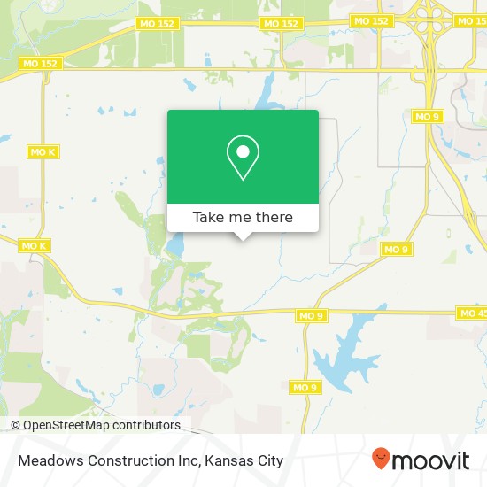 Meadows Construction Inc map