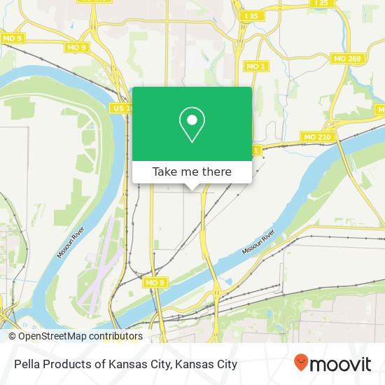 Pella Products of Kansas City map