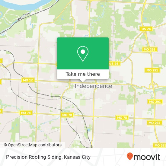 Precision Roofing Siding map