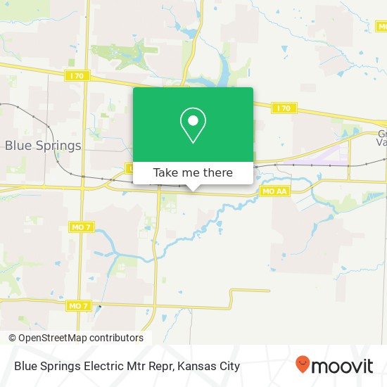 Blue Springs Electric Mtr Repr map