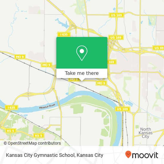Kansas City Gymnastic School map