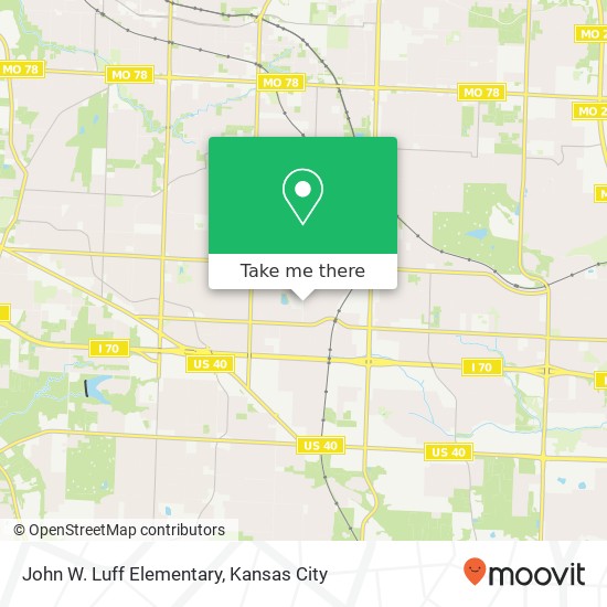 John W. Luff Elementary map