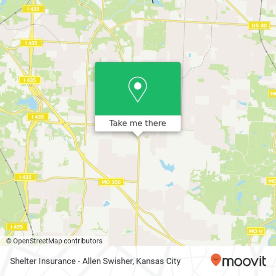 Shelter Insurance - Allen Swisher map