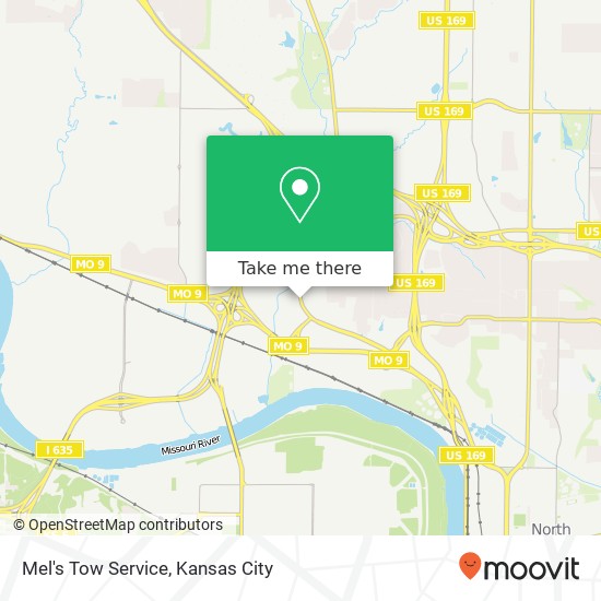 Mel's Tow Service map