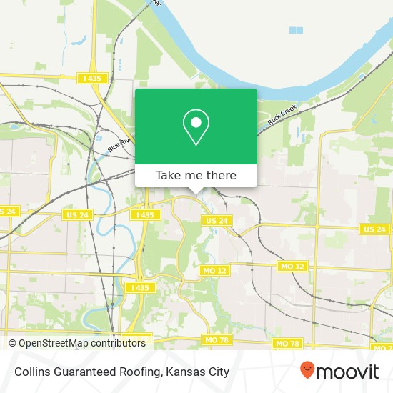 Collins Guaranteed Roofing map