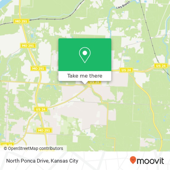 North Ponca Drive map
