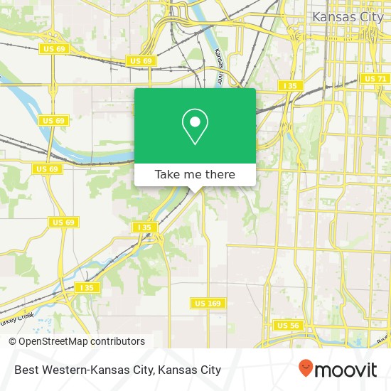 Best Western-Kansas City map