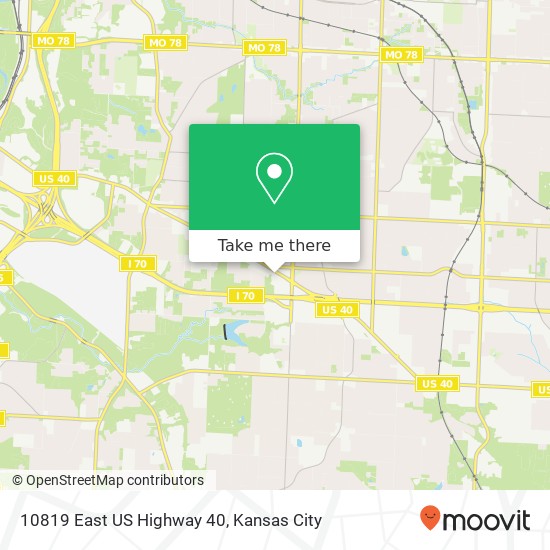 Mapa de 10819 East US Highway 40