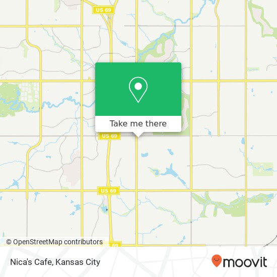 Mapa de Nica's Cafe, 14319 Metcalf Ave Overland Park, KS 66223