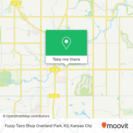 Mapa de Fuzzy Taco Shop Overland Park, KS, 13386 Metcalf Ave Overland Park, KS 66213