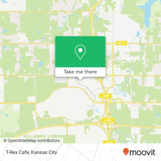 Mapa de T-Rex Cafe, Kansas City, KS 66111