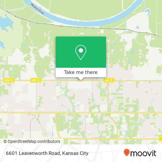 Mapa de 6601 Leavenworth Road