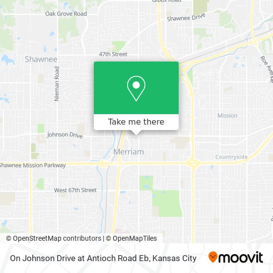 Mapa de On Johnson Drive at Antioch Road Eb