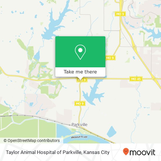 Taylor Animal Hospital of Parkville map