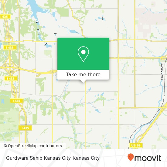 Mapa de Gurdwara Sahib Kansas City