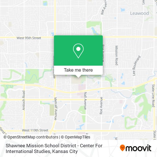 Shawnee Mission School District - Center For International Studies map