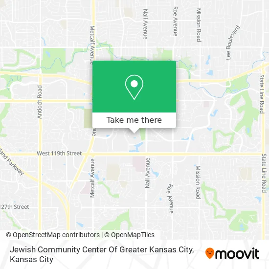 Jewish Community Center Of Greater Kansas City map