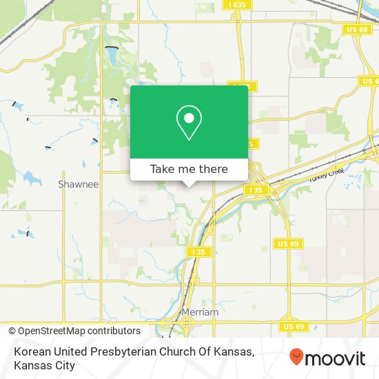 Korean United Presbyterian Church Of Kansas map