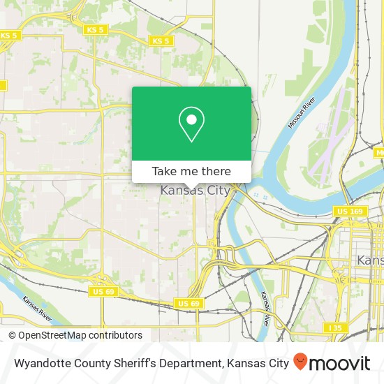 Mapa de Wyandotte County Sheriff's Department