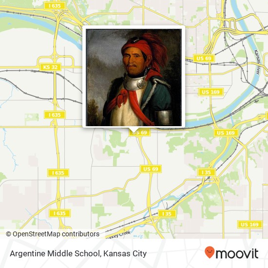 Mapa de Argentine Middle School