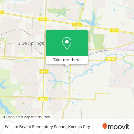 William Bryant Elementary School map