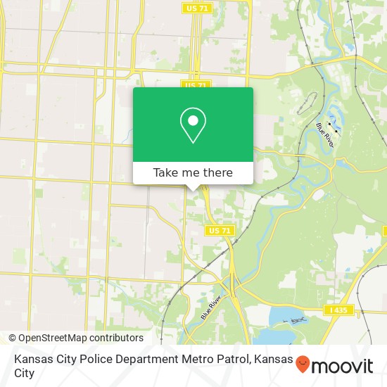 Mapa de Kansas City Police Department Metro Patrol