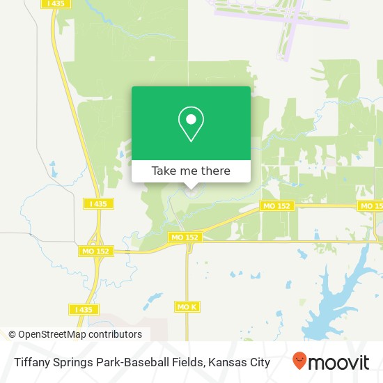 Tiffany Springs Park-Baseball Fields map