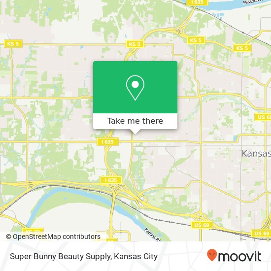 Mapa de Super Bunny Beauty Supply